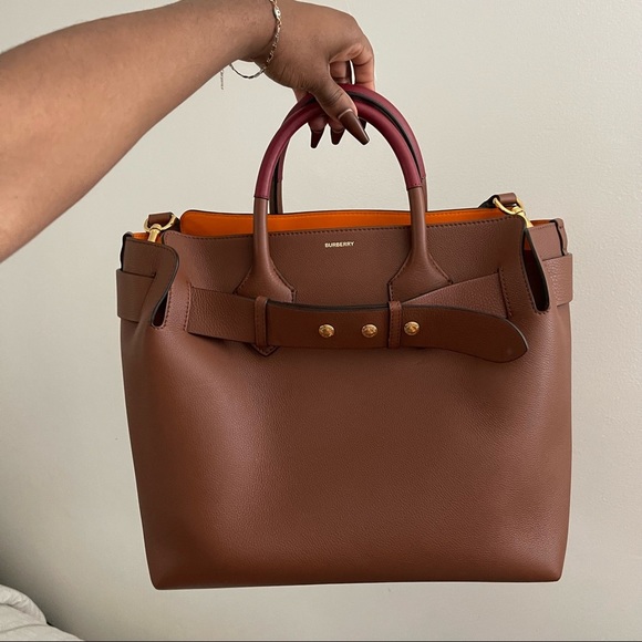 Brown leather Burberry bag - Picture 1 of 7